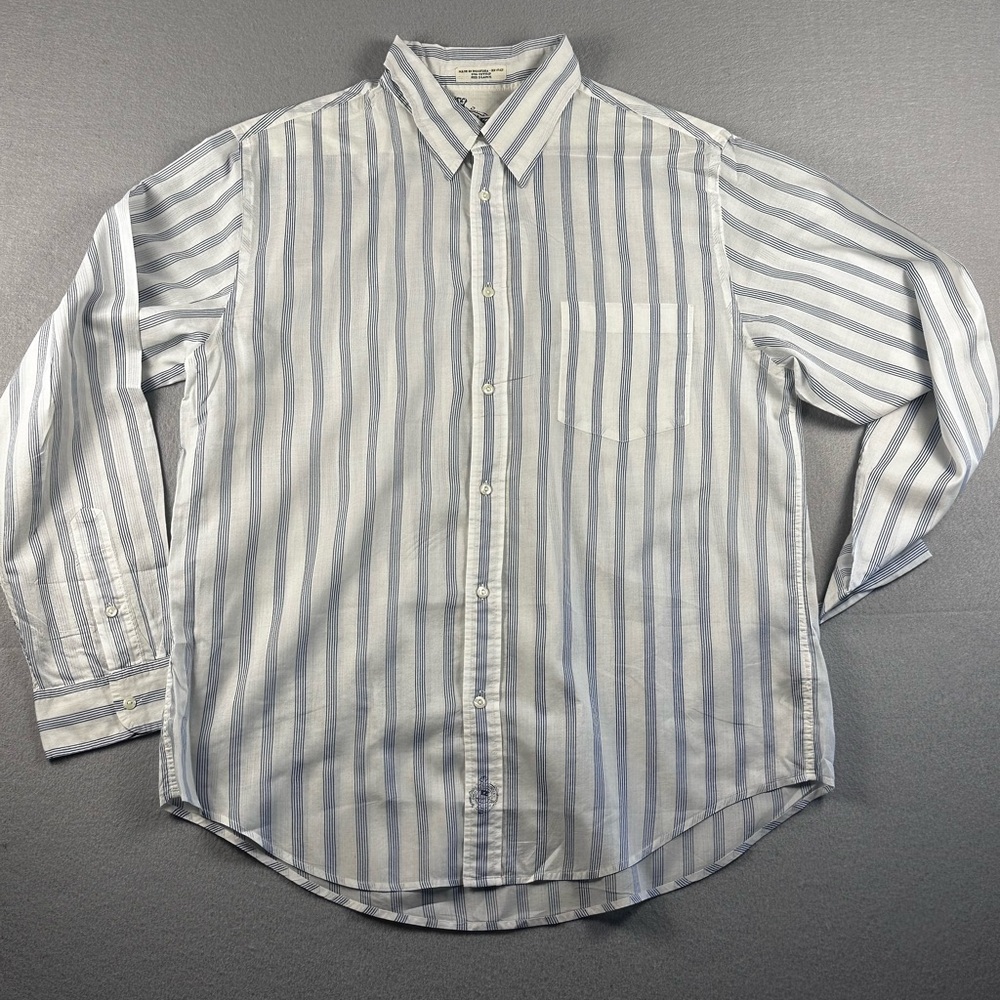 Polo Ralph Lauren Blue and White Striped Casual Shirt